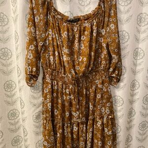 Ryan Michelle Floral Peasant style Mini Dress XL